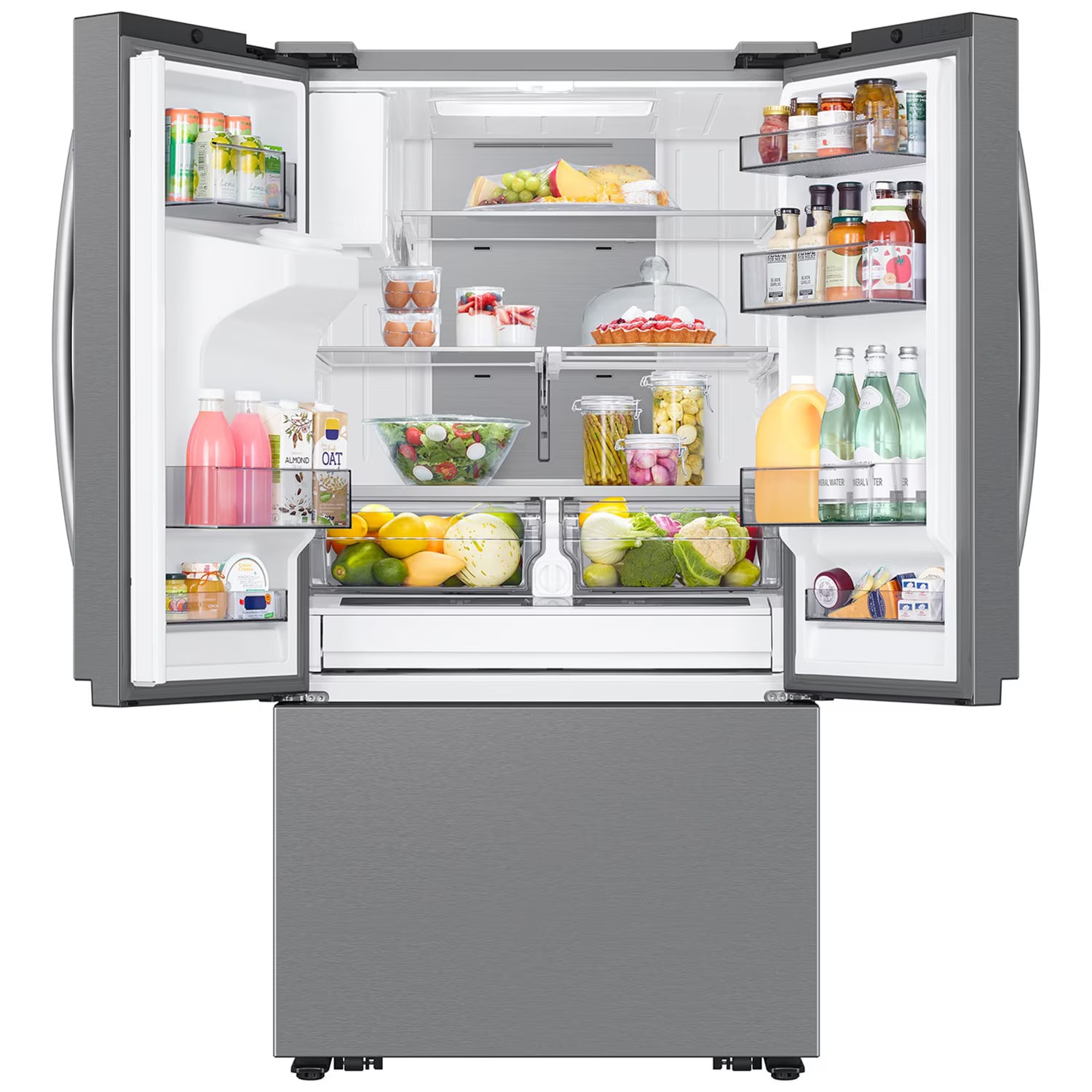 Samsung 36 in. 30 cu. ft. Smart French Door Refrigerator with Ice & Water Dispenser - Fingerprint Resistant Stainless, , hires