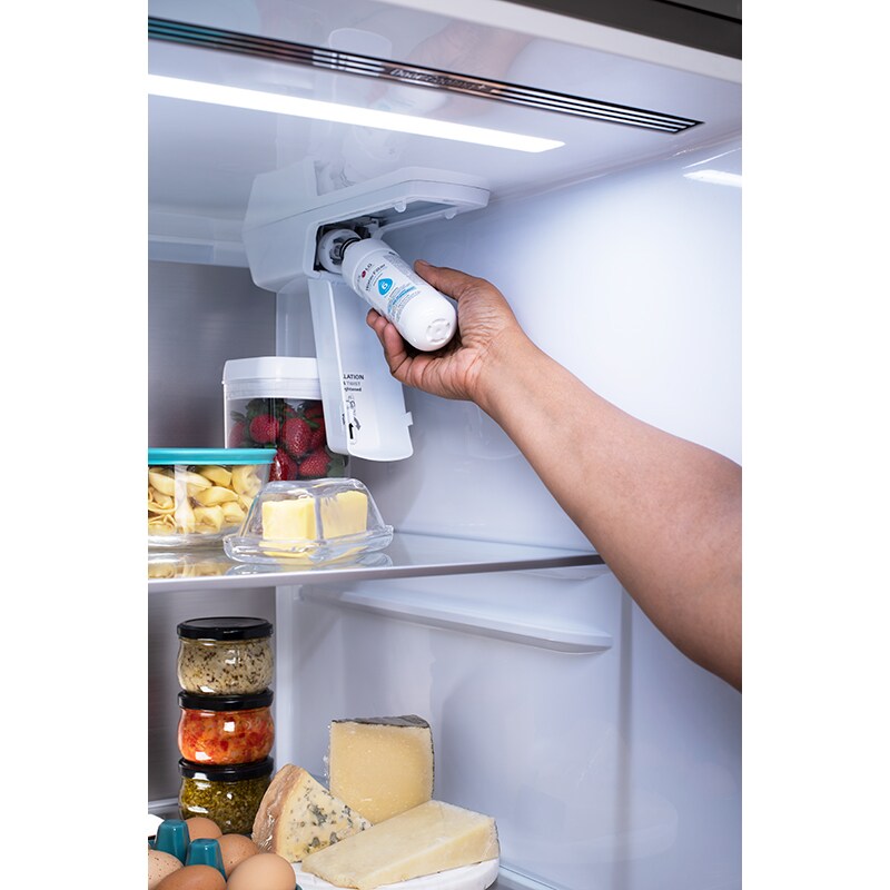 LG InstaView36 in. 27.1 cu. ft. Smart Side by Side Refrigerator with Ice & Water Dispenser - PrintProof Stainless Steel, PrintProof Stainless Steel, hires