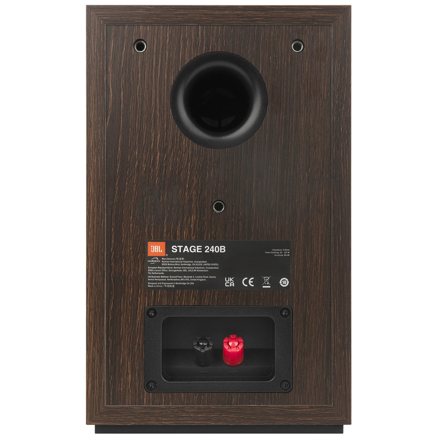 JBL Stage 240B 2 Way 4.5 in. (114 mm) Bookshelf Loudspeaker - Espresso, Espresso, hires