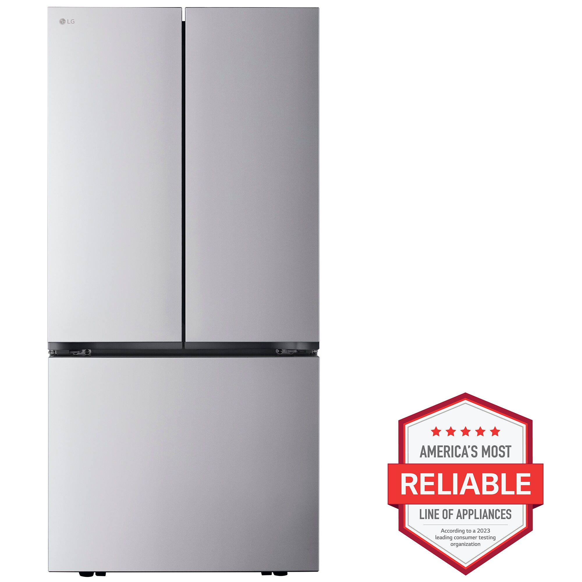 LG 36 in. 25.1 cu. ft. Smart Counter Depth French Door Refrigerator with Internal Water Dispenser - PrintProof Stainless Steel, , hires