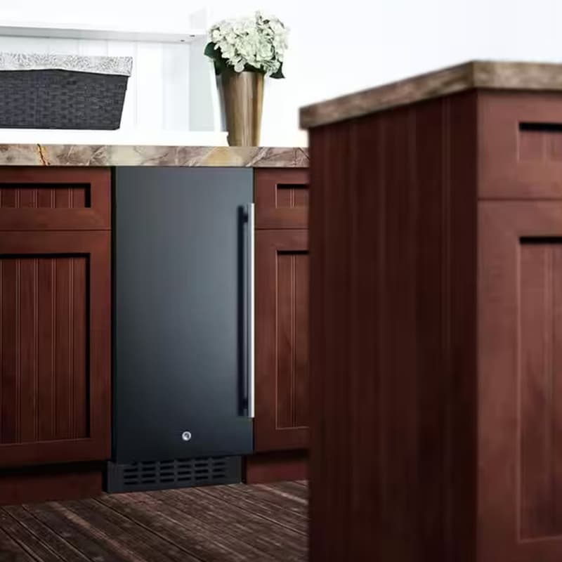Summit 15 in. 3.0 cu. ft. Left-Hinged Undercounter Refrigerator - Black, , hires