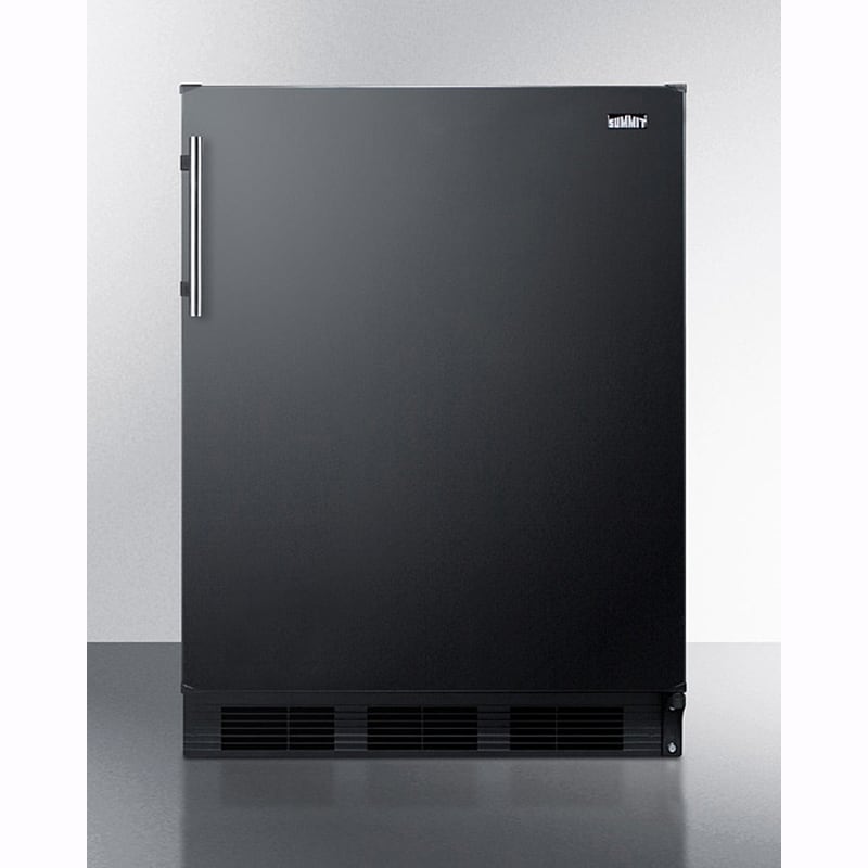 Summit 24 in. 5.5 cu. ft. Undercounter Refrigerator - Black with Black Cabinet, , hires