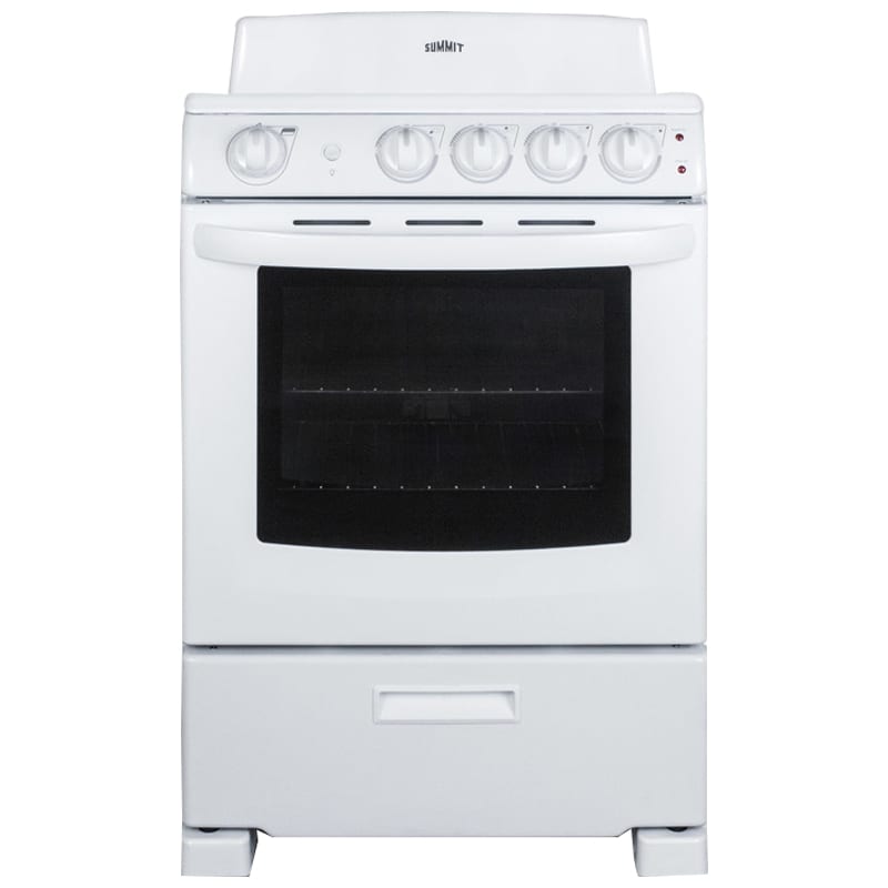 Summit 24 in. 2.9 cu. ft. Electric Range with Coil Burners - White, , hires
