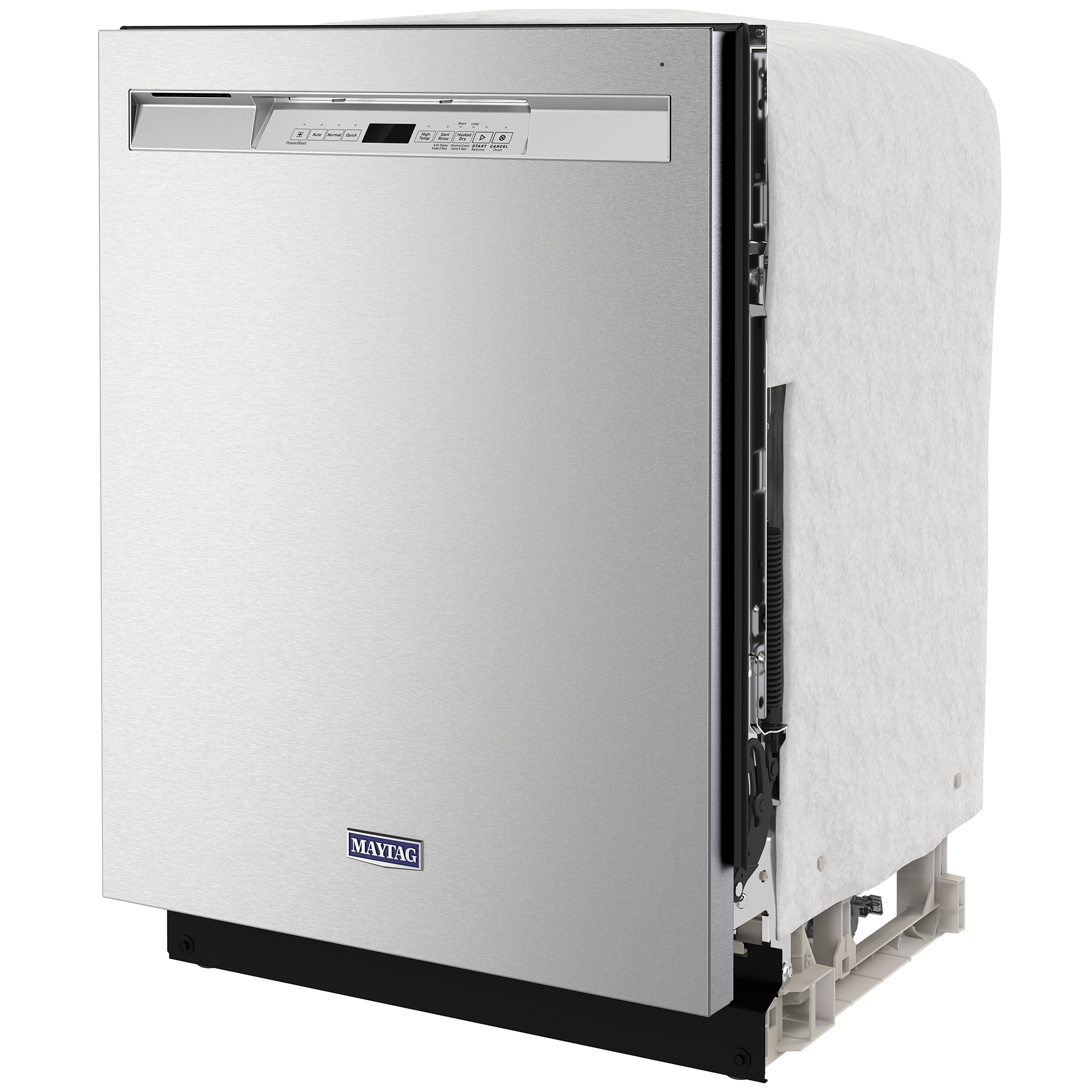 Maytag 24 in. Front Control Dishwasher with 50 dBa Sound Level & Pocket - Fingerprint Resistant Stainless, Fingerprint Resistant Stainless, hires