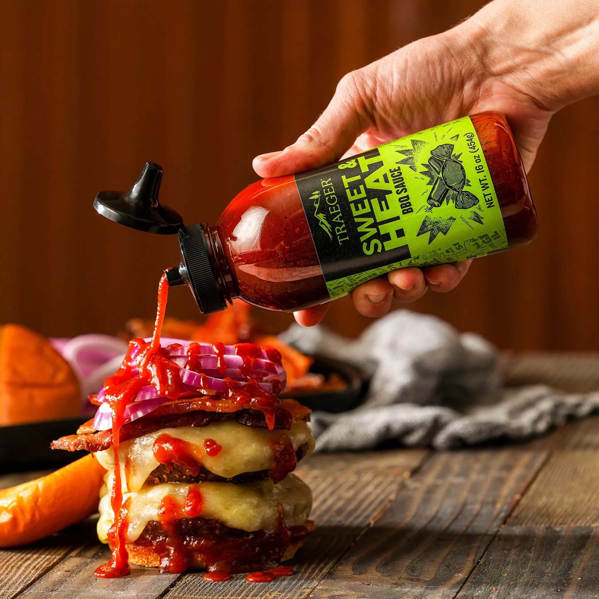 Traeger Sweet & Heat BBQ Sauce (16 OZ SQUEEZE), , hires