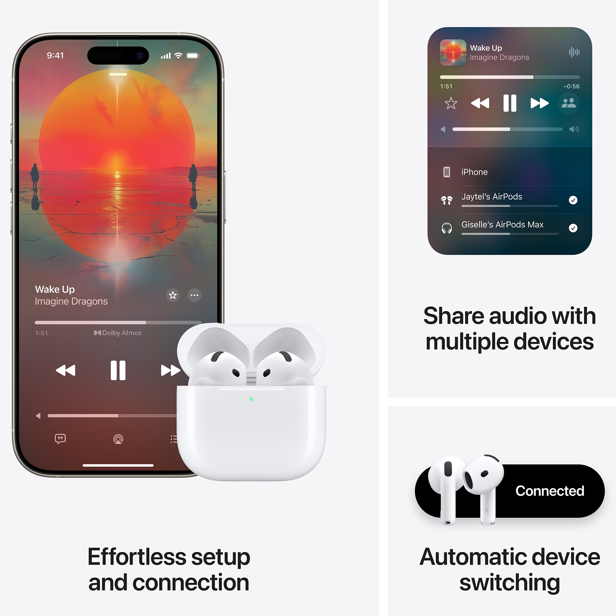 Apple - AirPods 4 with Active Noise Cancellation - White, , hires