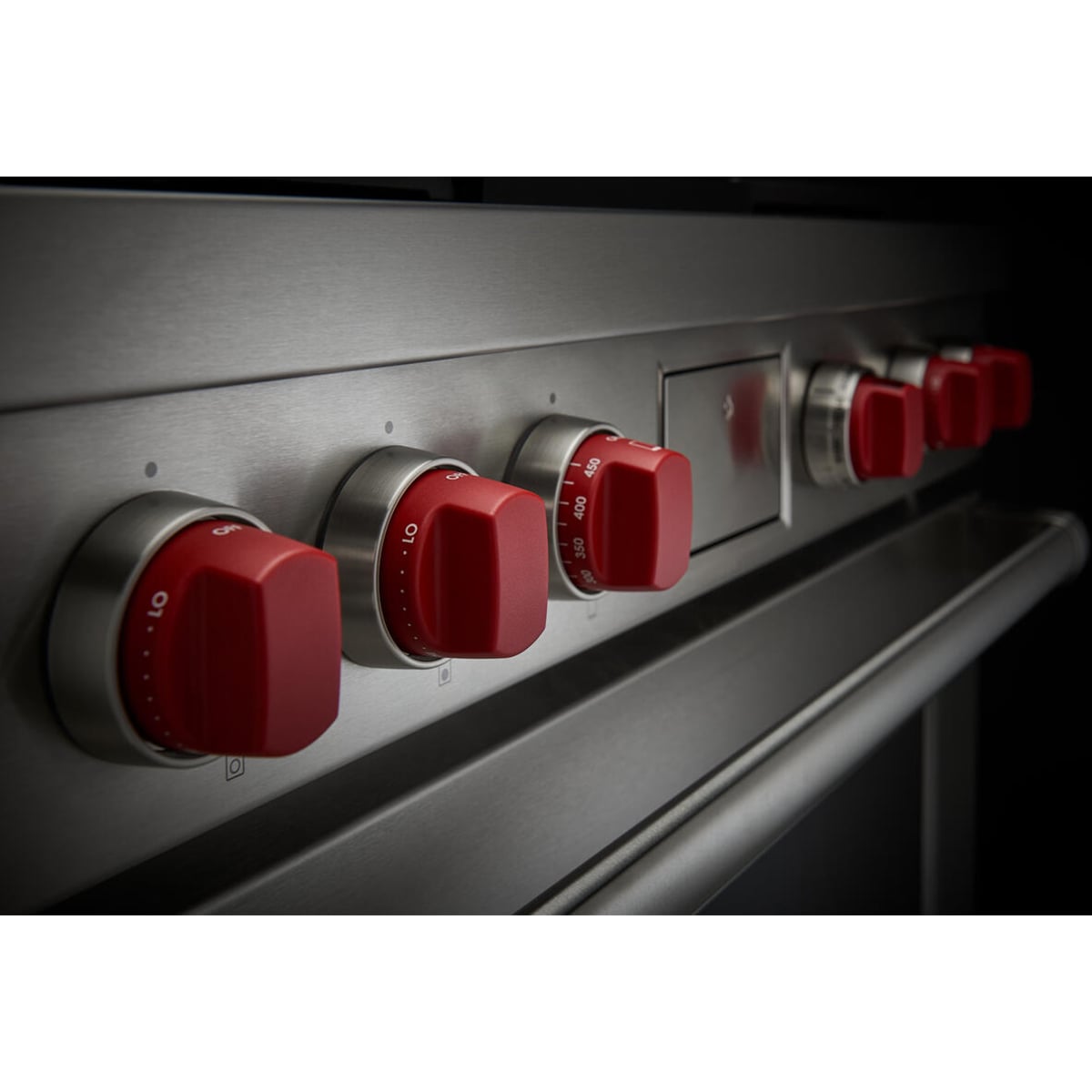 Wolf Red Knob Kit for 36" Dual Fuel Ranges - Charge Option, , hires