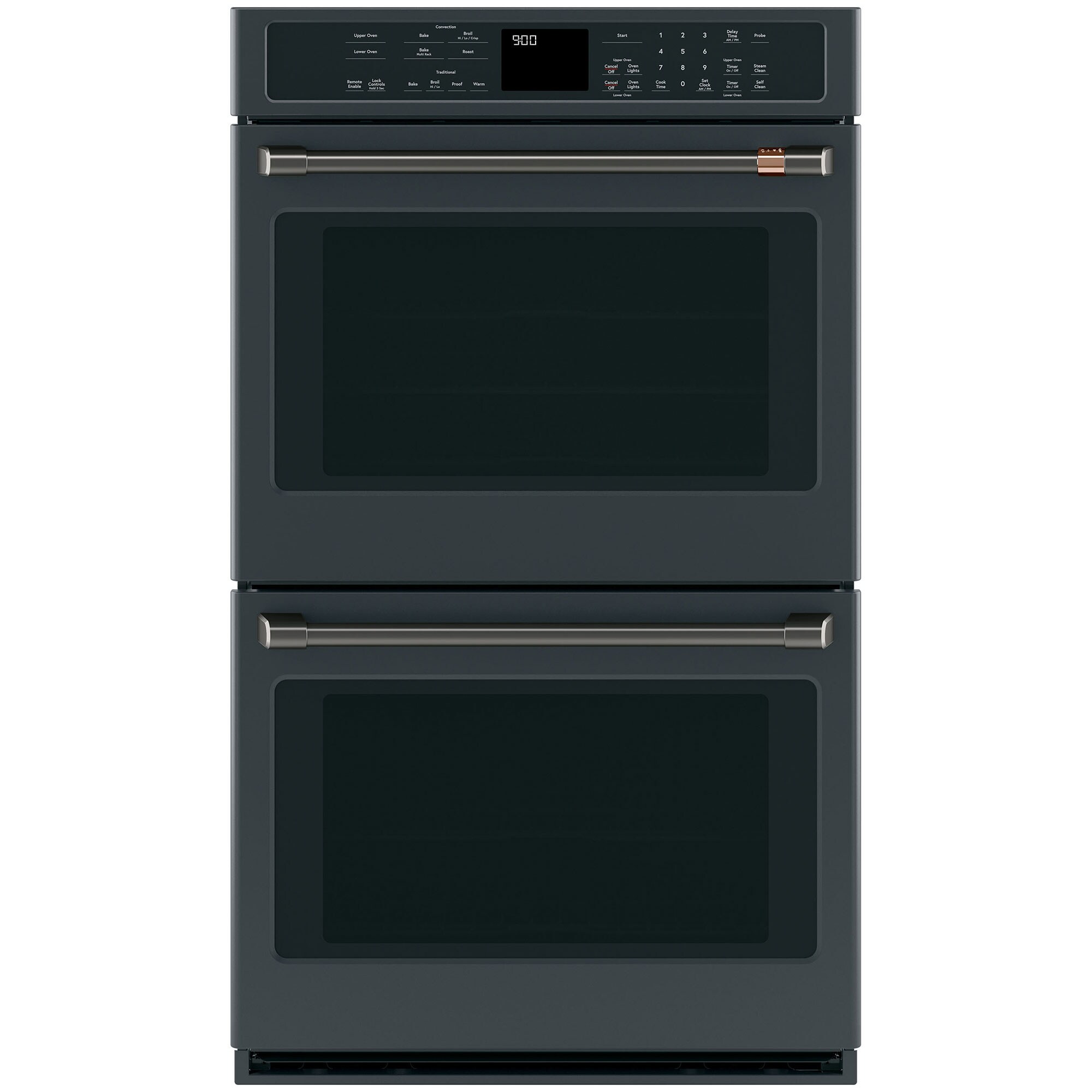 Cafe 30 in. Handles for Double Wall Ovens Brushed Black P.C