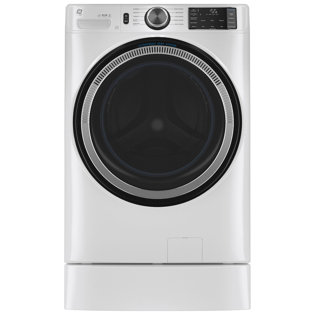 GE 28 in. 4.8 cu. ft. Smart Stackable Front Load Washer with UltraFresh