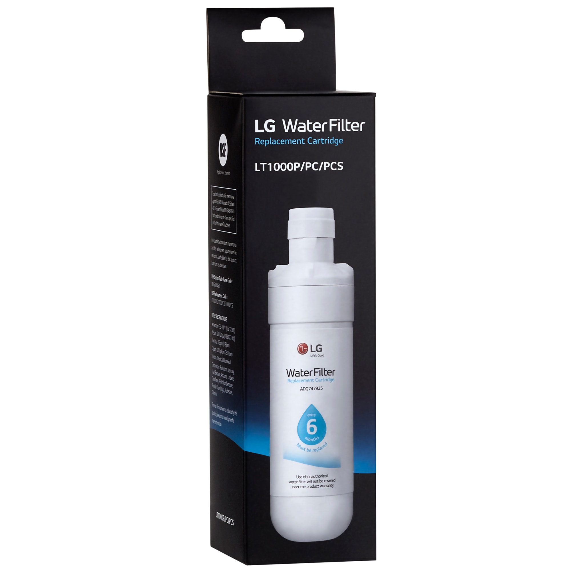 LG 6 Month / 200 Gallon Capacity Replacement Refrigerator Water Filter, , hires