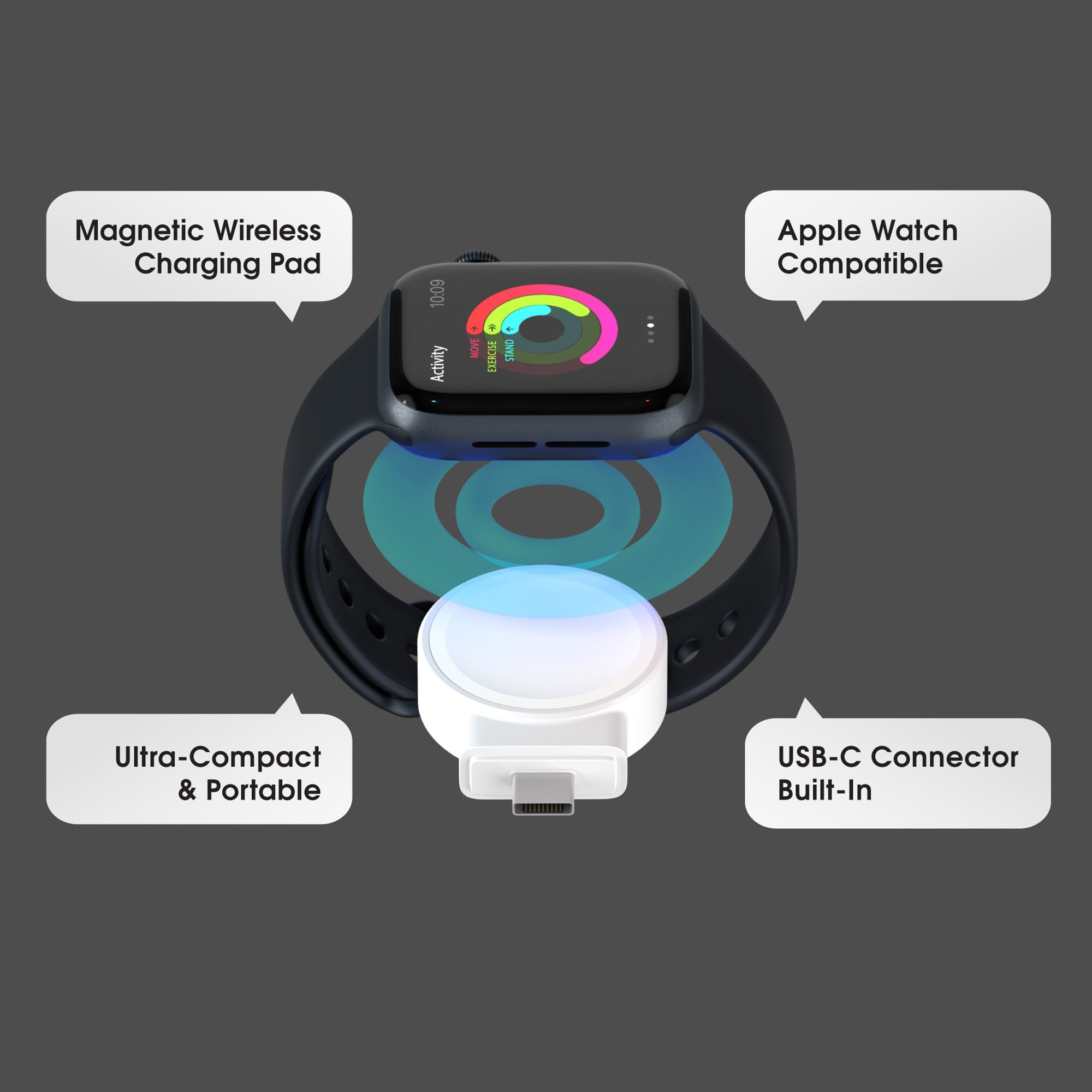 PhoneSuit Novo Mini Watch Charger for Apple Watch & AirPods - White, , hires