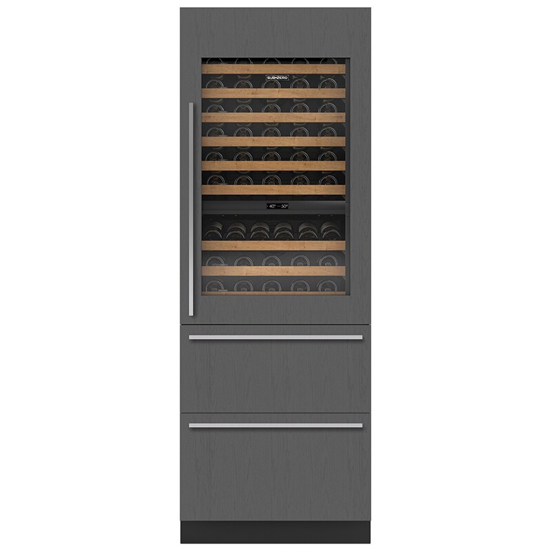 Sub-Zero Designer Series 30 in. Built-in Smart Wine Column Storage with Wood Racks, Multi-Temperature Zones & 86 Bottle Capacity - Custom Panel Ready, , hires