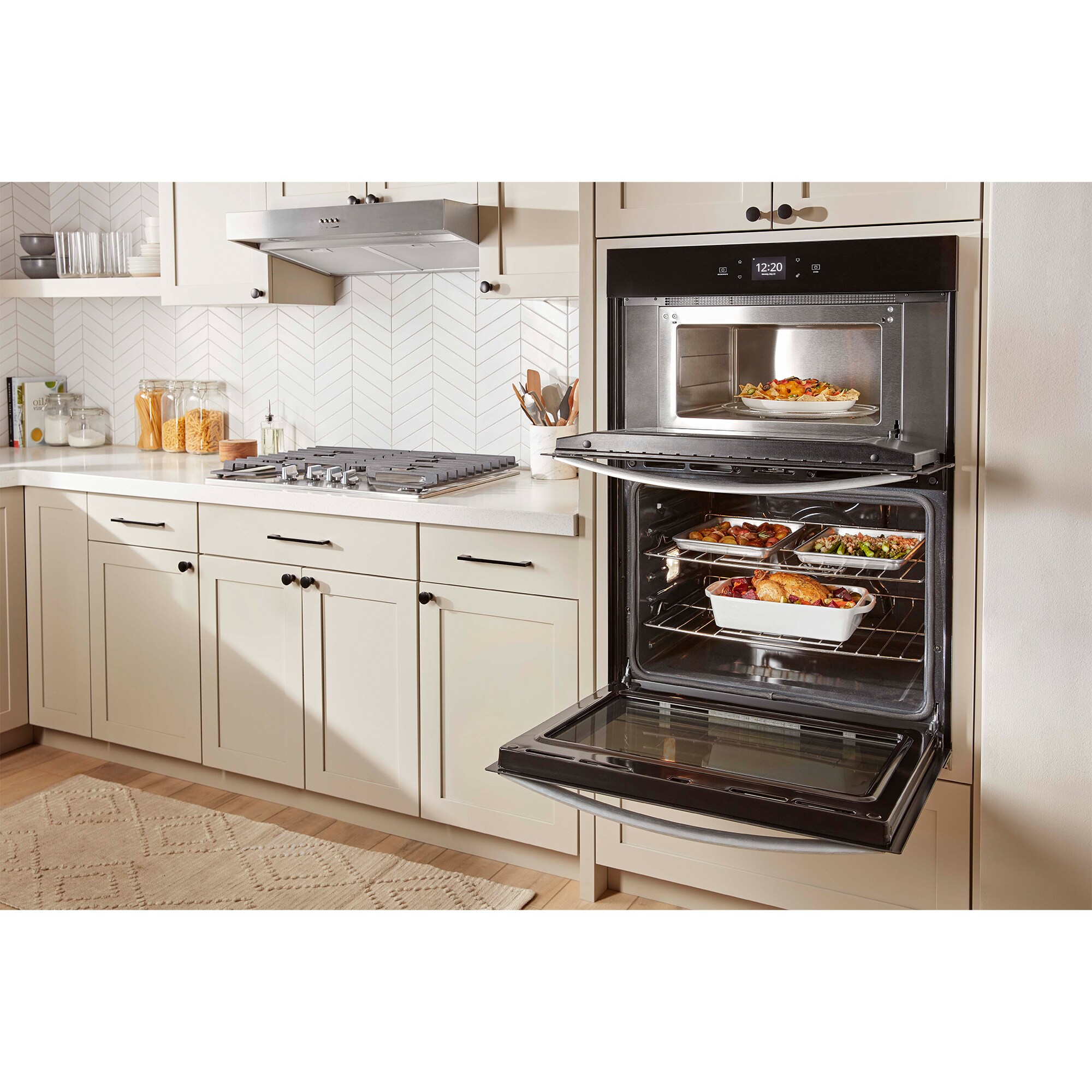 Whirlpool 27 in. 5.7 cu. ft. Smart Electric Microwave/Wall Oven Combo with Standard Convection & Sensor Cooking - White, , hires