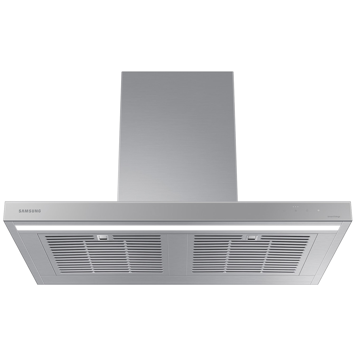 Samsung 36 in. Smart Convertible Chimney Style Range Hood with 630 CFM, 4 Fan Speed & 1 LED Light - Clean Gray, Gray, hires