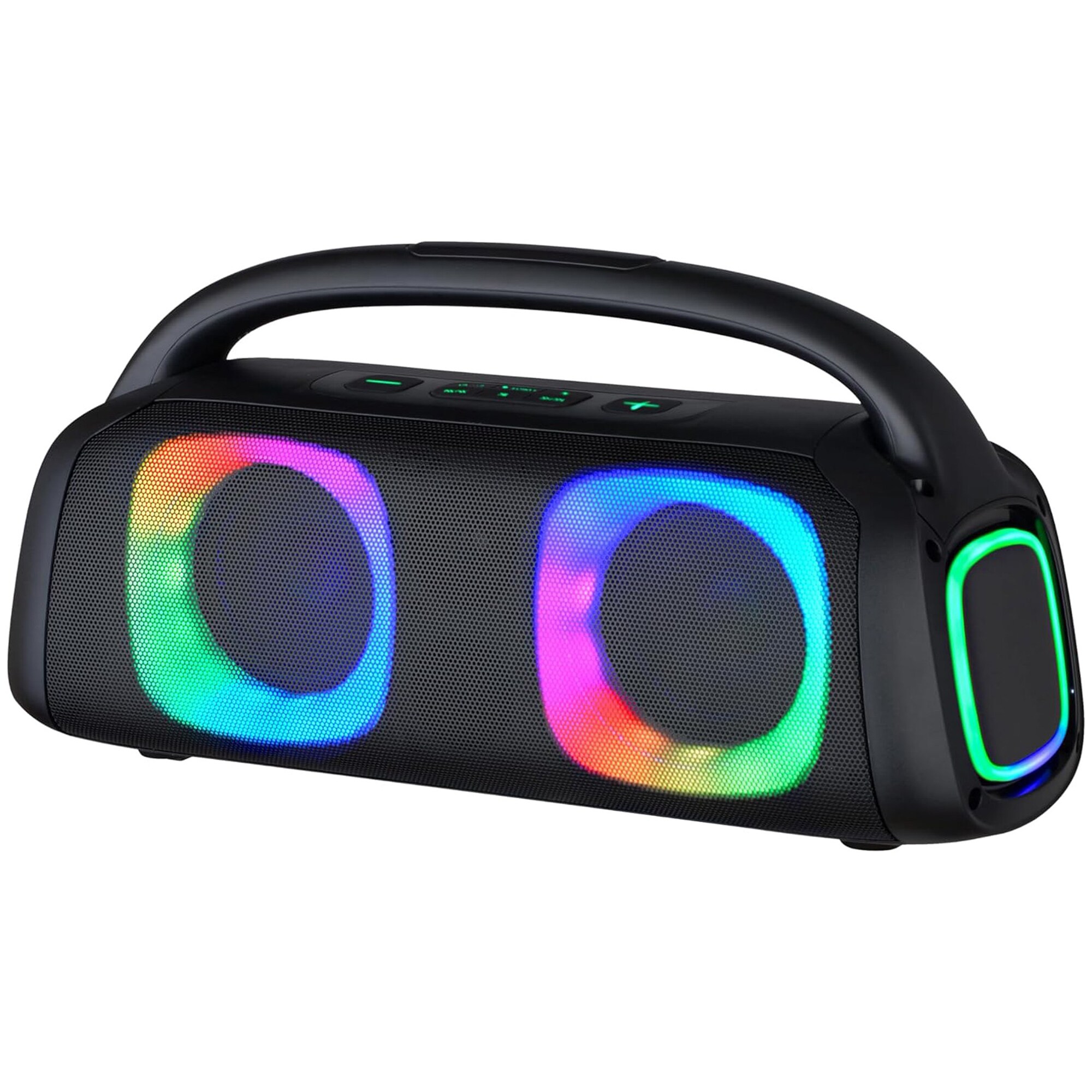 Supersonic Portable Bluetooth Speaker with RGB Lights Black P.C