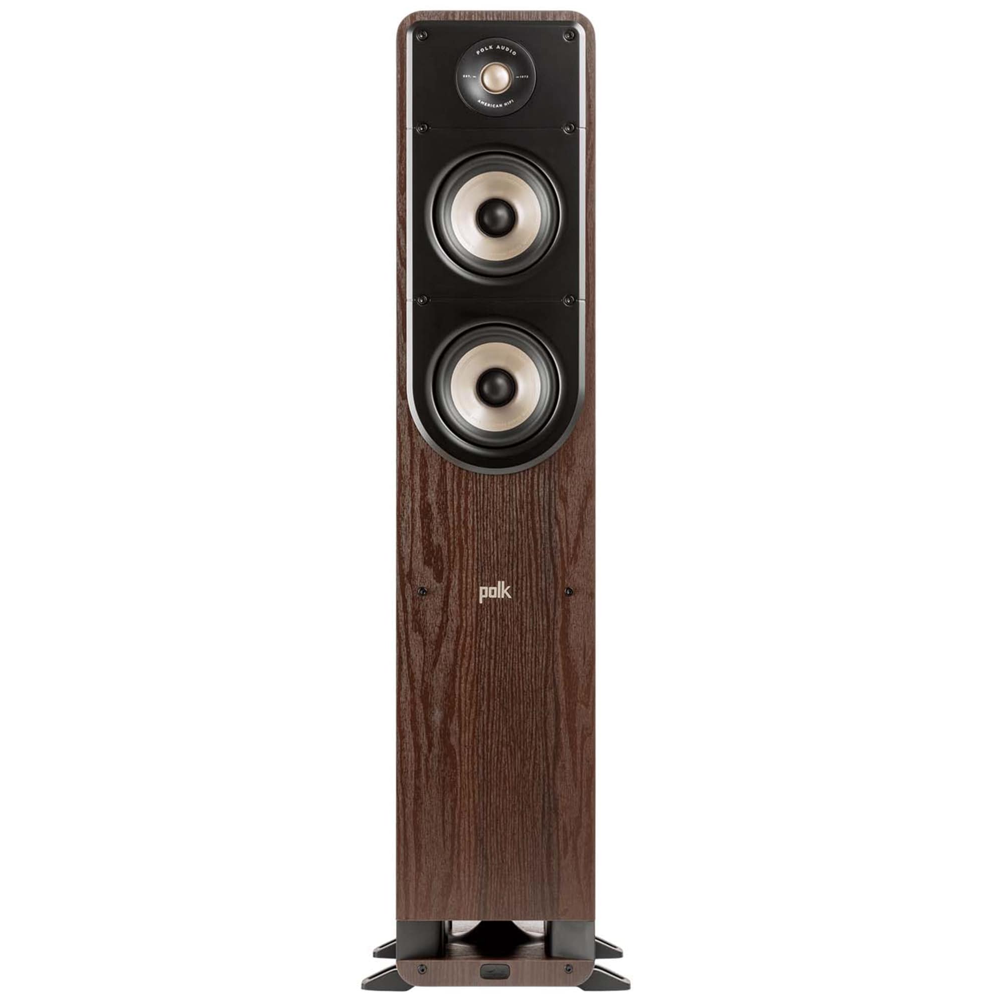 Polk Signature Elite ES50 High-Quality Compact Floor-Standing Tower Speaker - Brown, Brown, hires