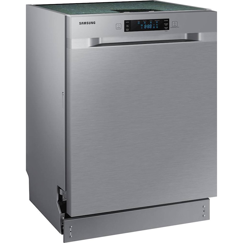 Samsung 24 in. Front Control Dishwasher with 52 dBa Sound Level & Pocket - Stainless Steel, , hires