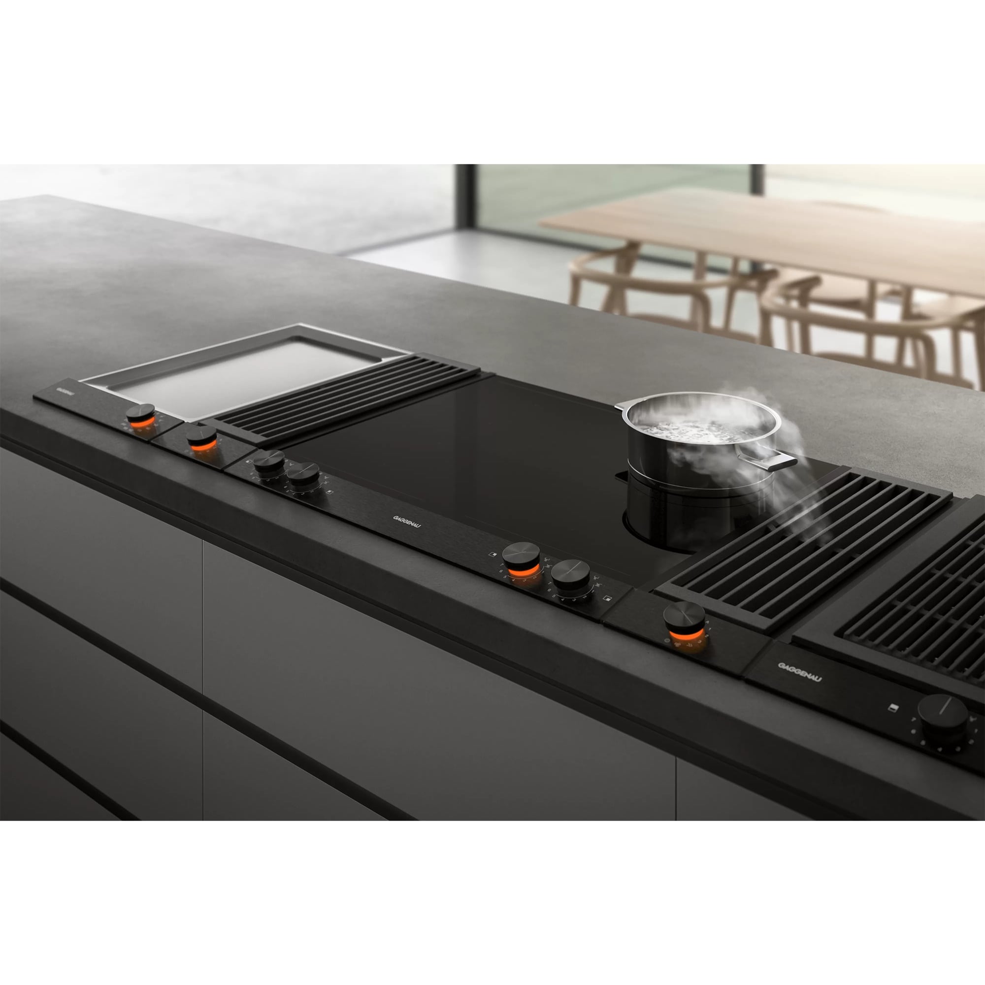 Gaggenau 200 Series 6 in. Convertible Downdraft with 3 Fan Speeds - Black, , hires