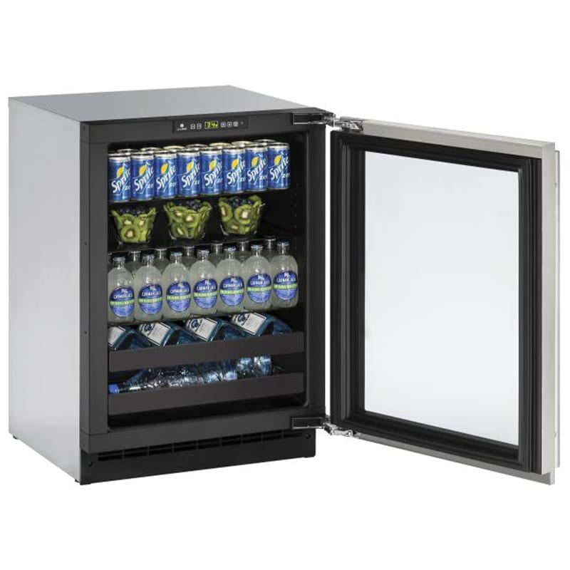 U-Line 2000 Series 24 in. 4.9 cu. ft. Built-In Beverage Center with Adjustable Shelves & Digital Control - Custom Panel Ready, , hires