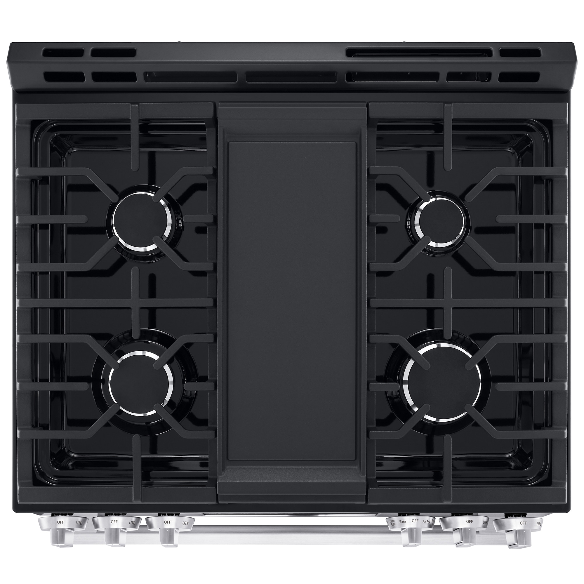 LG 30 in. 6.3 cu. ft. Smart Air-Fry Standard Convection Slide-In Gas Range with 5 Sealed Burners & Griddle - PrintProof Stainless Steel, , hires