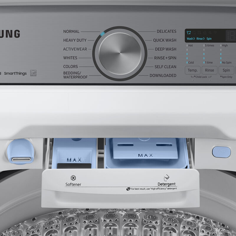 Samsung 27 in. 5.5 cu. ft. Smart Top Load Washer with Super Speed Wash - White, White, hires