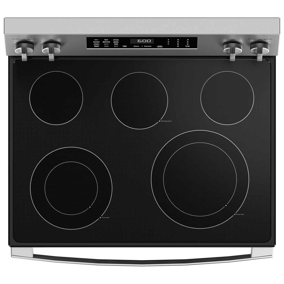 GE 30 in. 5.3 cu. ft. Smart Air Fry Standard Convection Electric Range with Radiant Burners - Stainless Steel, , hires