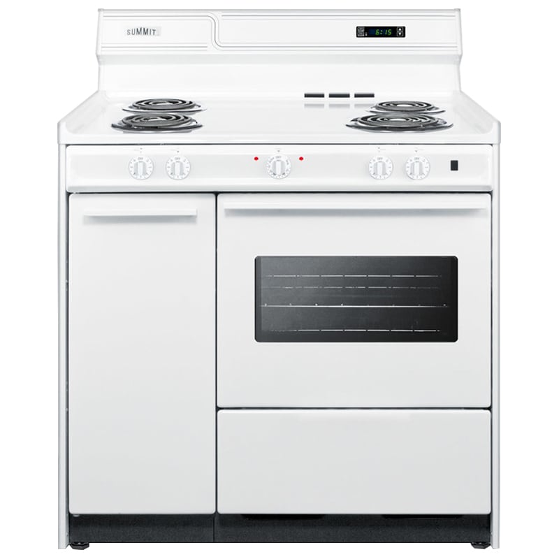 Summit 36 in. 2.9 cu. ft. Electric Range with Coil Burners - White, , hires