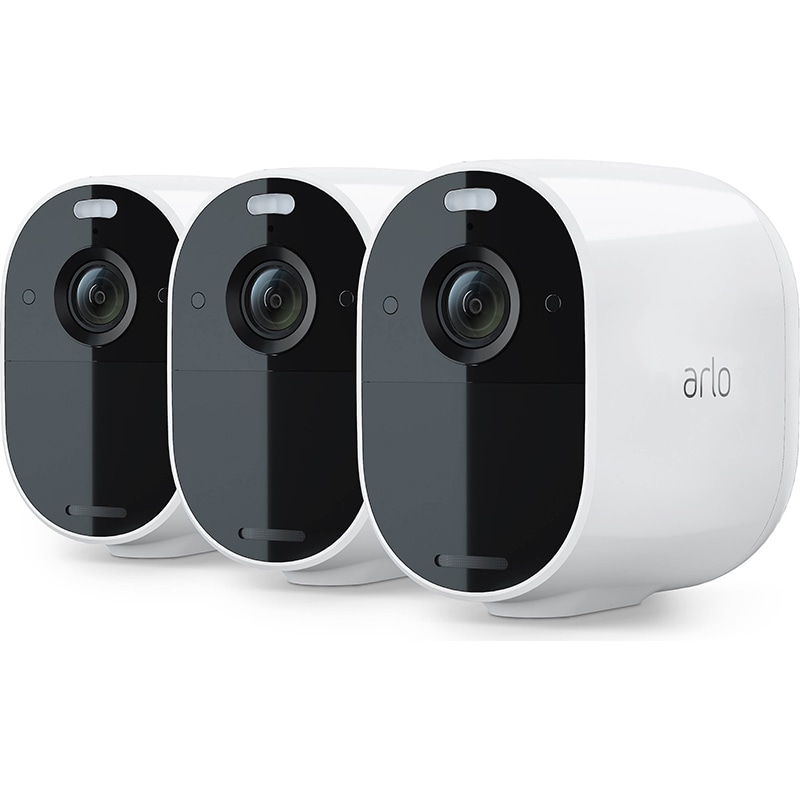 Arlo - Essential Spotlight Camera - Indoor/Outdoor 1080p HD Wire-Free Security with Color Night Vision (3-pack) - White (VMC2330-100NAS)