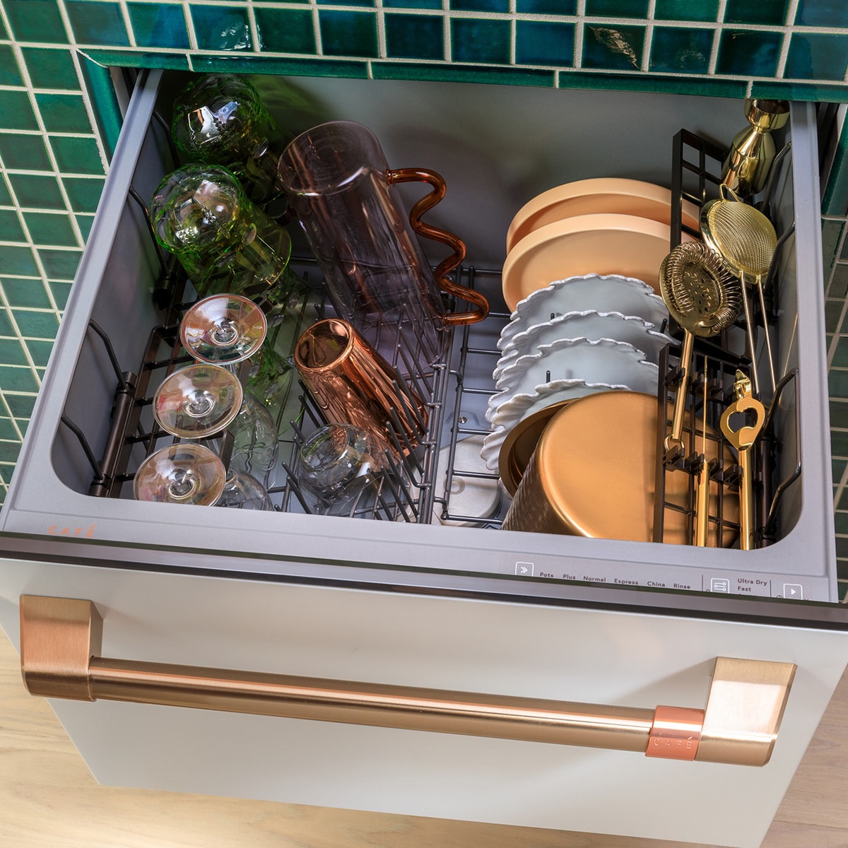 Cafe 24 in. Smart Dishwasher with Top Control & 45 dBa Sound Level - Stainless Steel, , hires