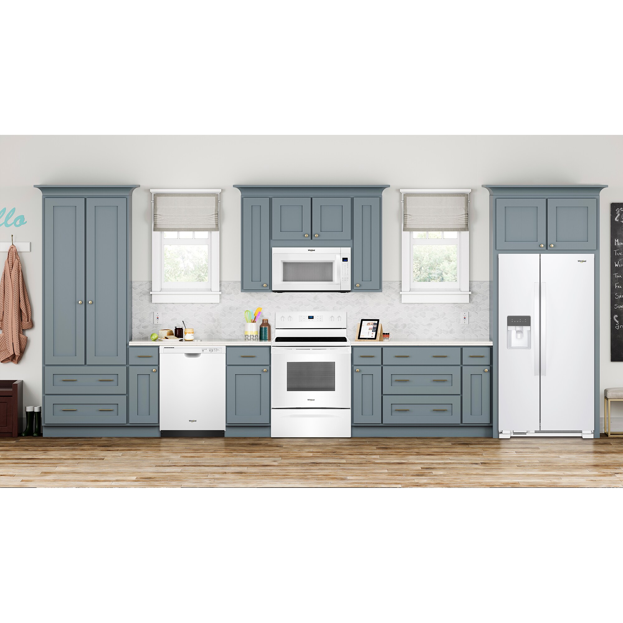 Whirlpool 36 in. 25.1 cu. ft. Side by Side Refrigerator - White, White, hires