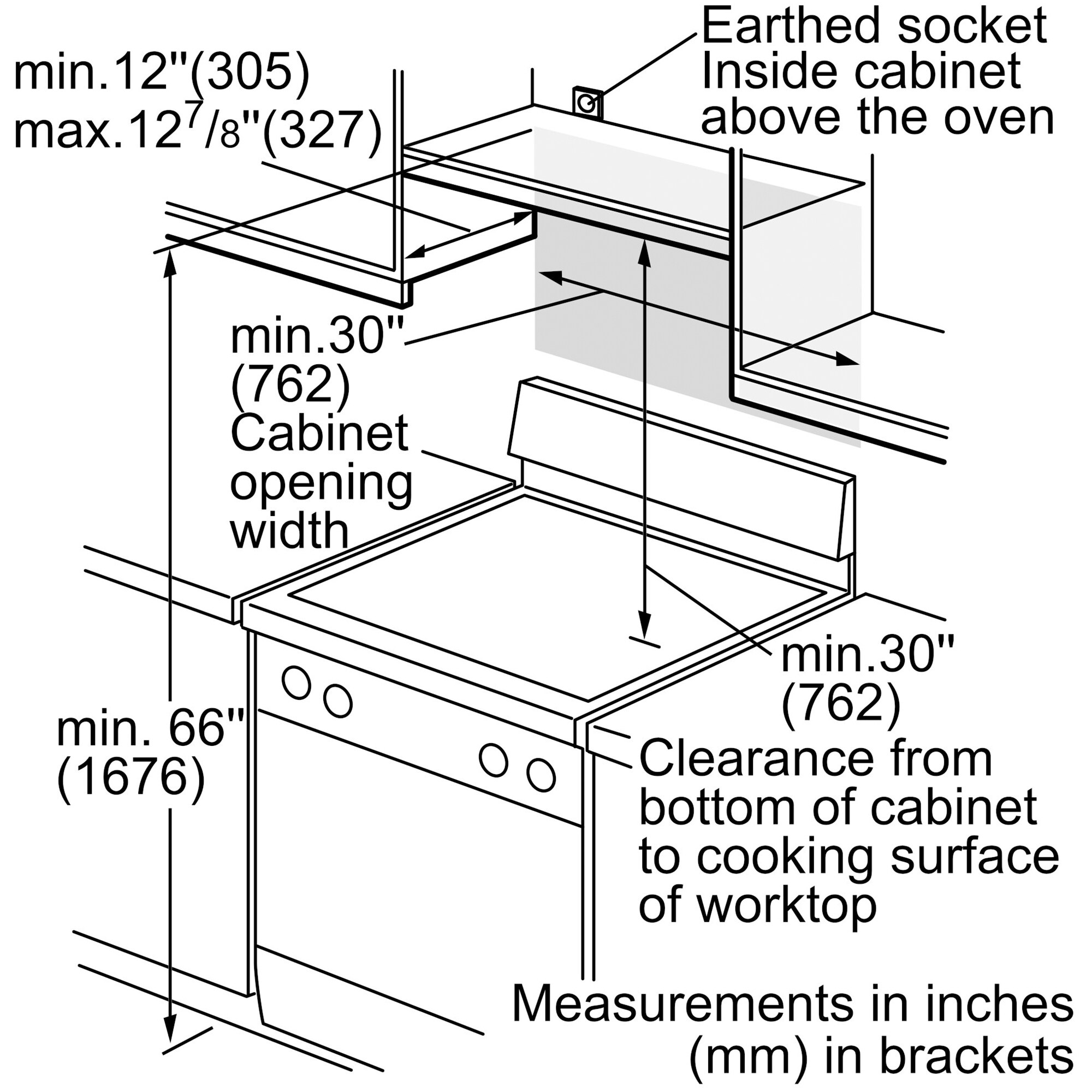 Bosch 300 Series 30" 1.6 Cu. Ft. OvertheRange Microwave with 10 Power Levels & 300 CFM