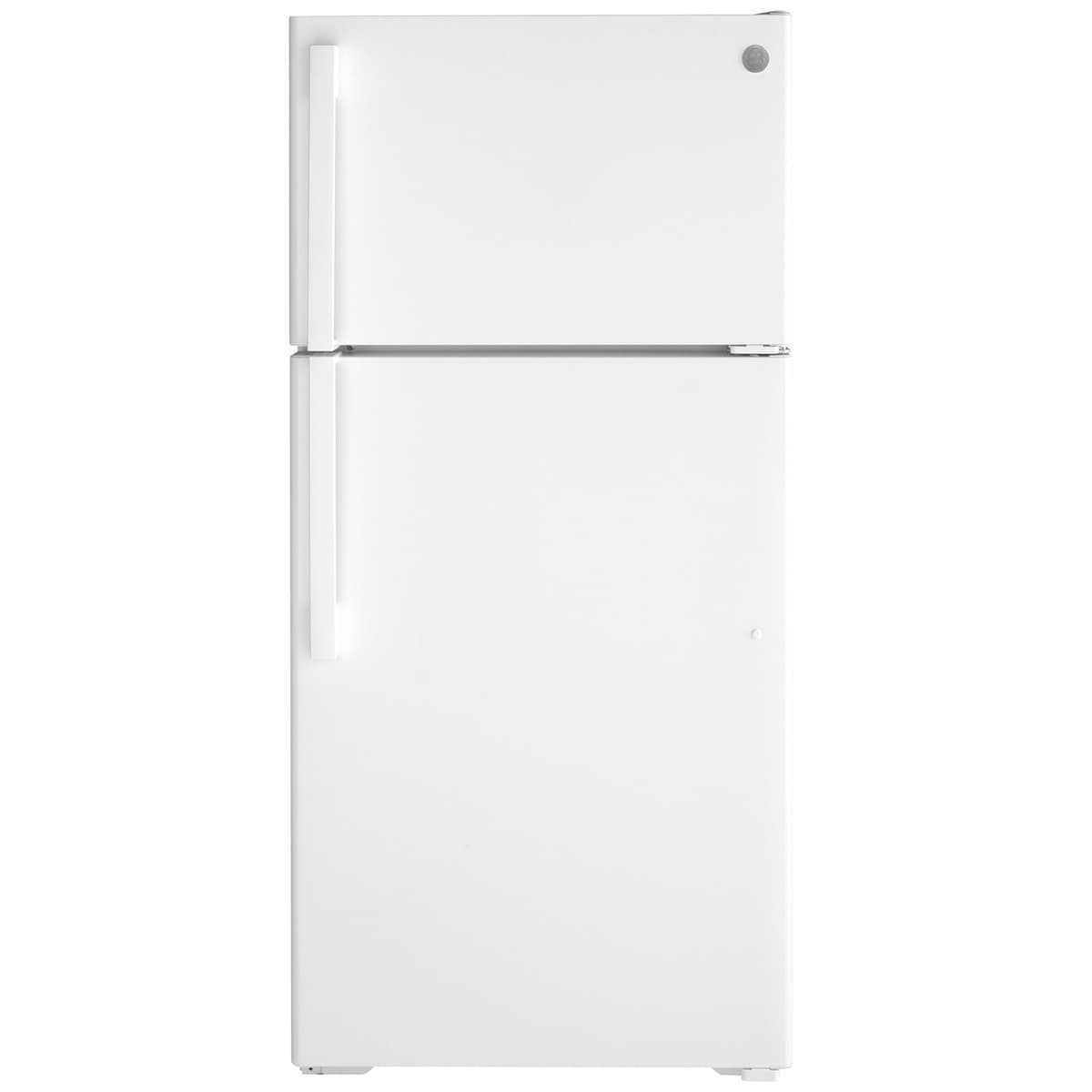 GE 28 in. 15.6 cu. ft. Top Freezer Refrigerator - White, White, hires