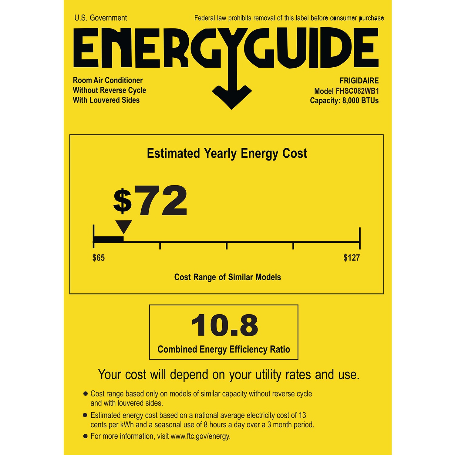 Frigidaire 8,000 BTU 115V Slider/Casement Window Air Conditioner with 3 Fan Speeds, Sleep Mode & Remote Control - White, , hires