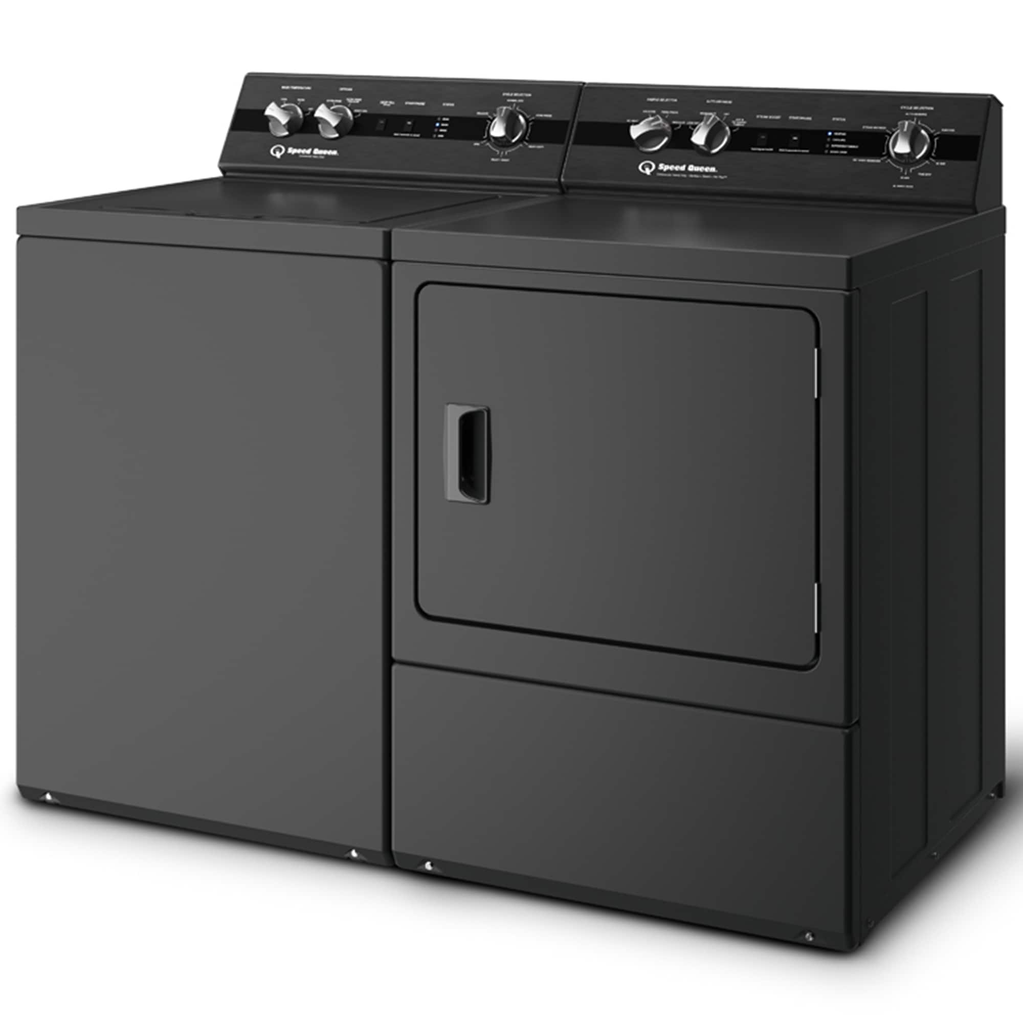 Speed Queen DC5 27 in. 7.0 cu. ft. Gas Dryer with Pet Plus Cycle, Sensor Dry, Sanitize & Steam Cycle - Matte Black, Matte Black, hires