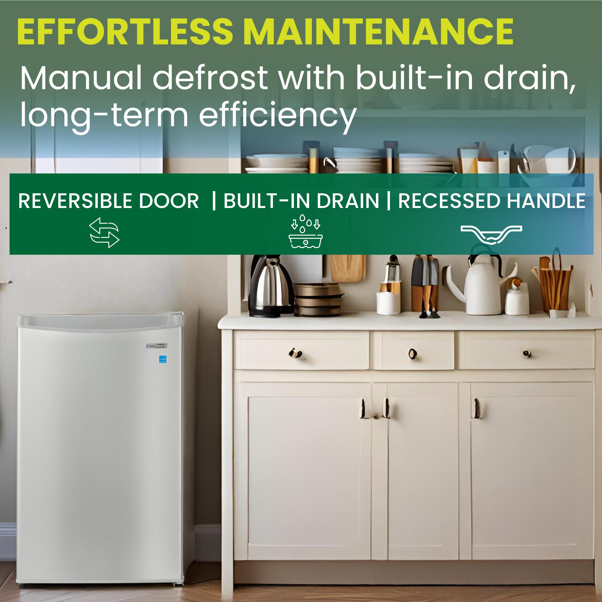 Equator 21 in. 3.0 cu. ft. Compact Upright Freezer - Stainless, , hires