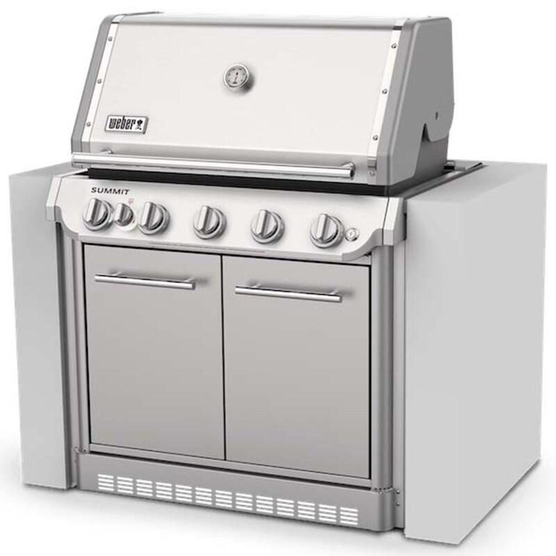 Weber Summit SB38 S Series 5-Burner Built-In Natural Gas Grill with Rotisserie & Smoker Box - Stainless Steel, , hires