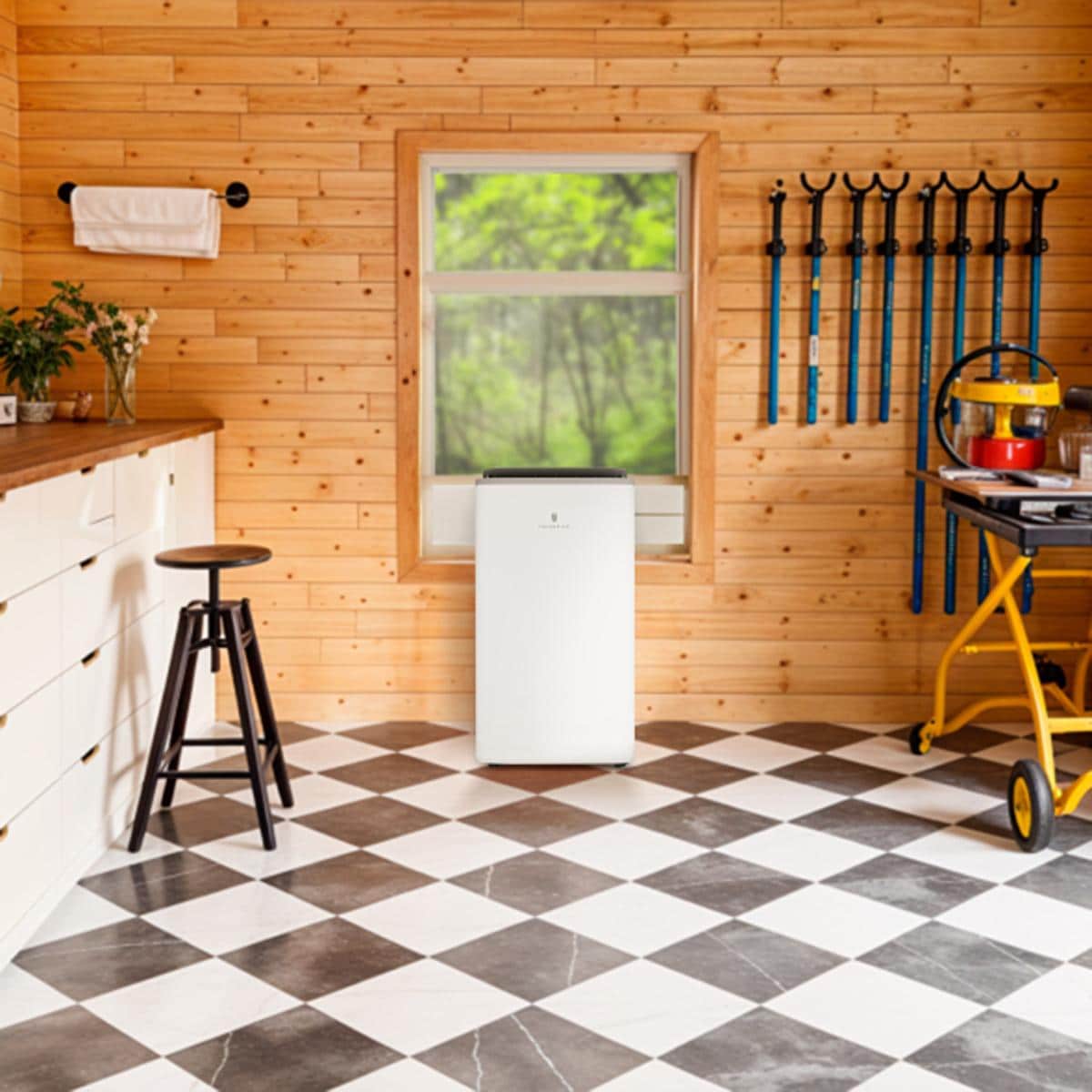 Friedrich ZoneAire Premier Series Dual-Hose 14,000 BTU 115V Smart Portable Air Conditioner with Heat Pump, 3 Fan Speeds, Remote Control - White, , hires