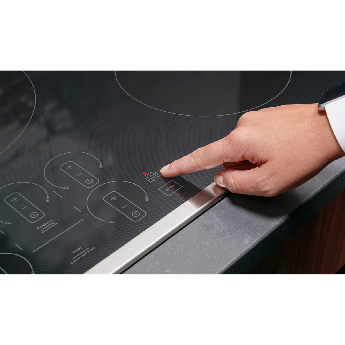 GE Profile 30 in. 4-Burner Smart Induction Cooktop with Simmer Burner & Power Burner - Black, , hires