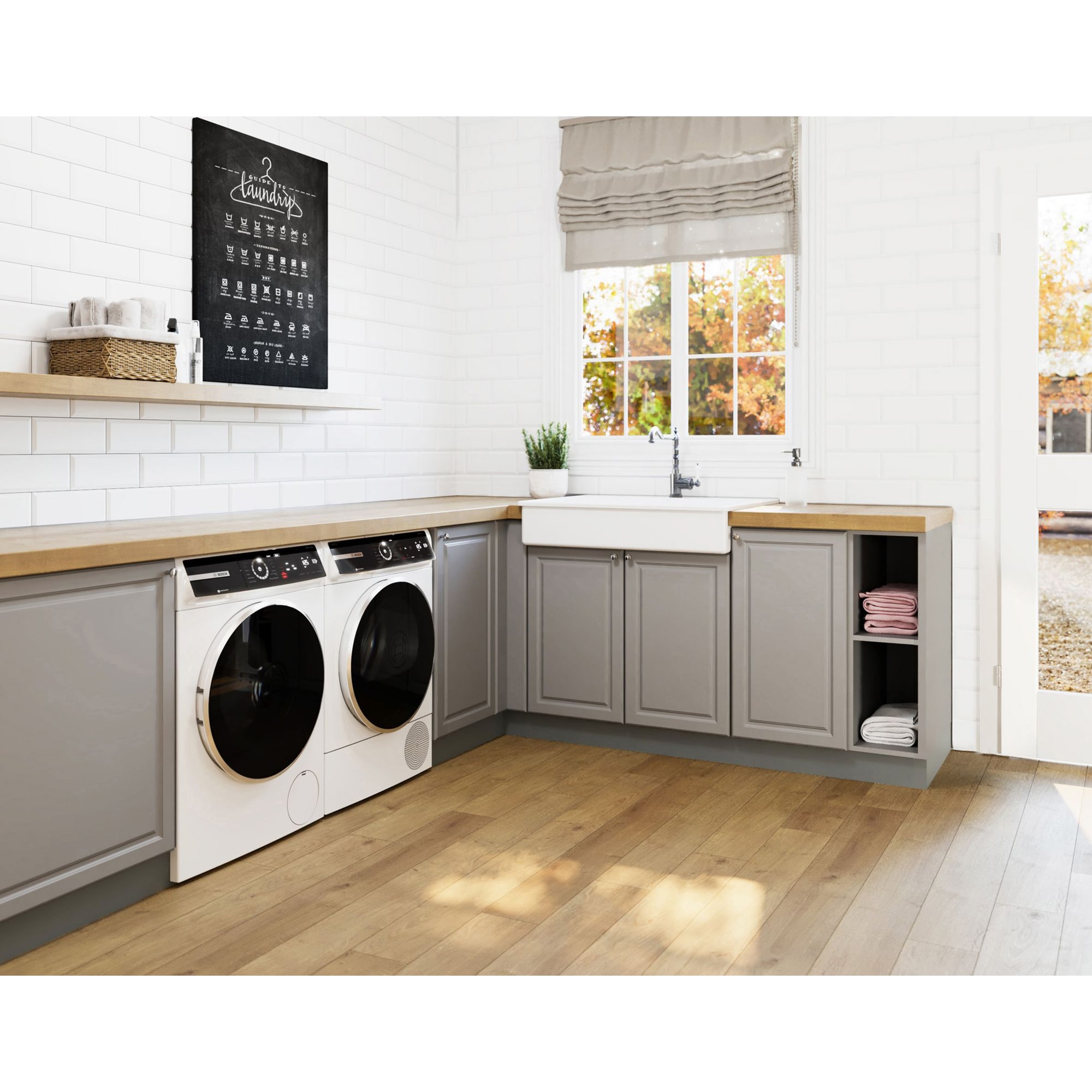 Bosch 500 Series 24 in. 2.4 cu. ft. Smart Stackable Front Load Washer with Sanitize Cycle - White, , hires
