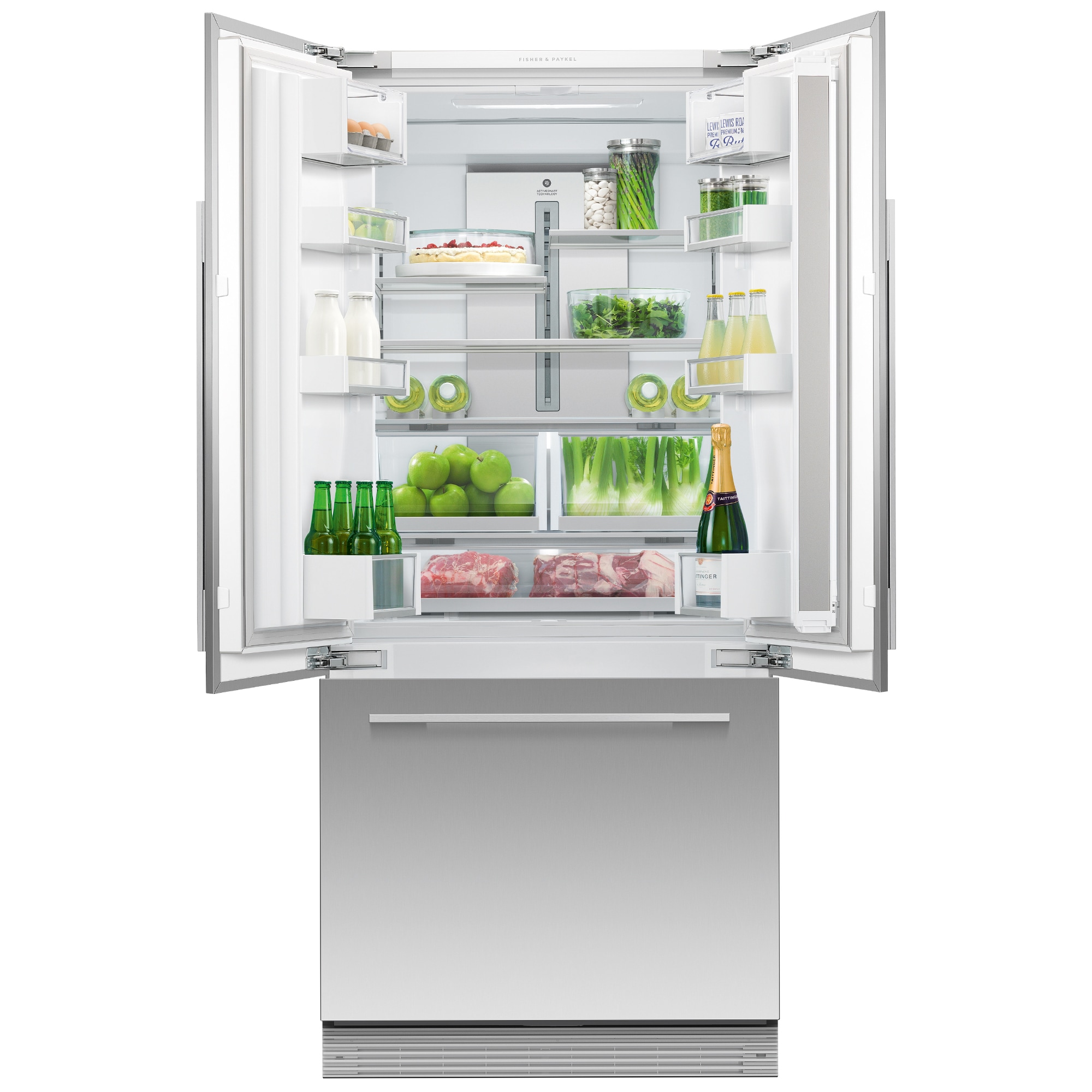 Fisher & Paykel Series 7 32 in. 14.7 cu. ft. Built-In Counter Depth French Door Refrigerator with Water Dispenser - Custom Panel Ready, , hires