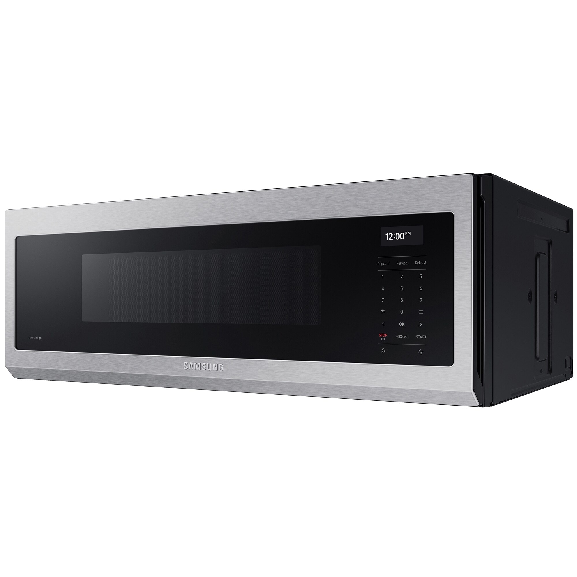 Samsung 30 in. 1.1 cu. ft. 1100W Low Profile Smart Over-the-Range Microwave with 550 CFM & Sensor Cooking - Stainless Steel, Stainless Steel, hires