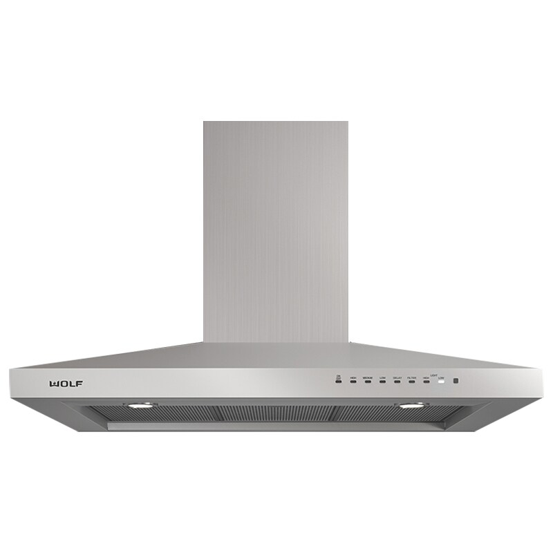Wolf 36 in. Convertible Chimney Style Range Hood with 3 Fan Speeds & 2 LED Lights - Stainless Steel, , hires