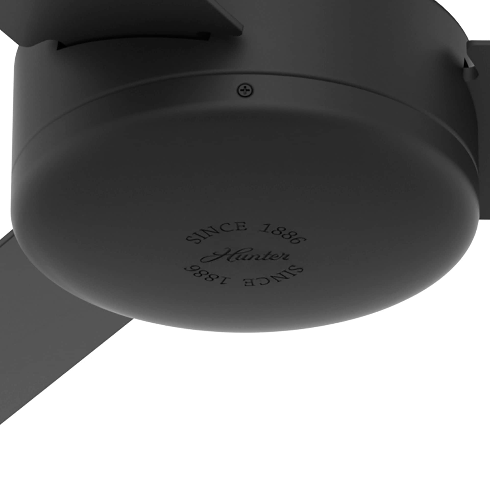 Hunter 52" Presto Ceiling Fan and Wall Control - Matte Black, Matte Black, hires