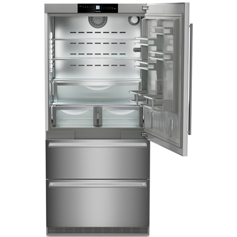Liebherr 36 in. 19.5 cu. ft. Counter Depth Bottom Freezer Refrigerator with Ice Maker - Stainless Steel, , hires