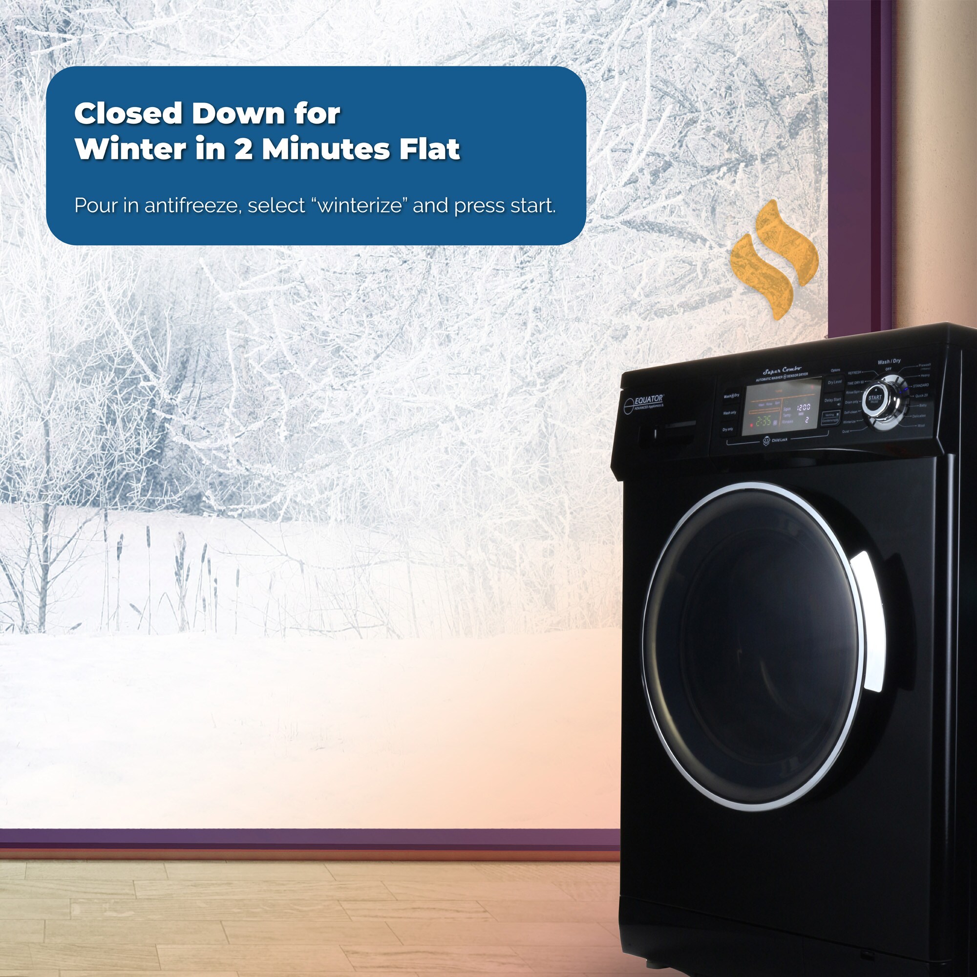 Equator 24" Electric All-in-One Front Loading Combo with 1.5 Cu. Ft