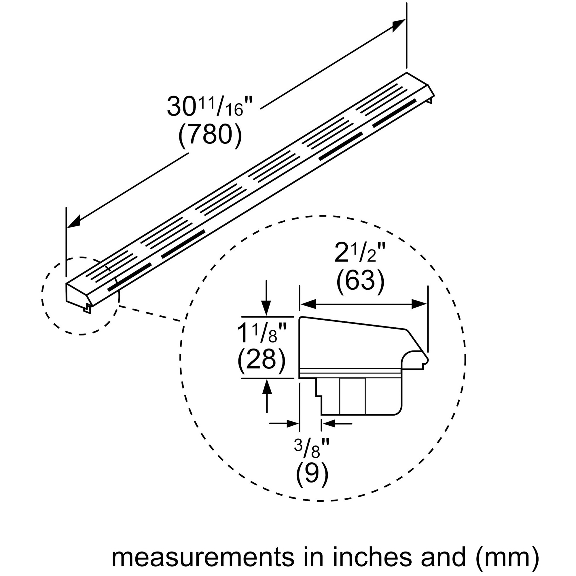 Bosch Island Trim for Gas Range P.C. Richard & Son