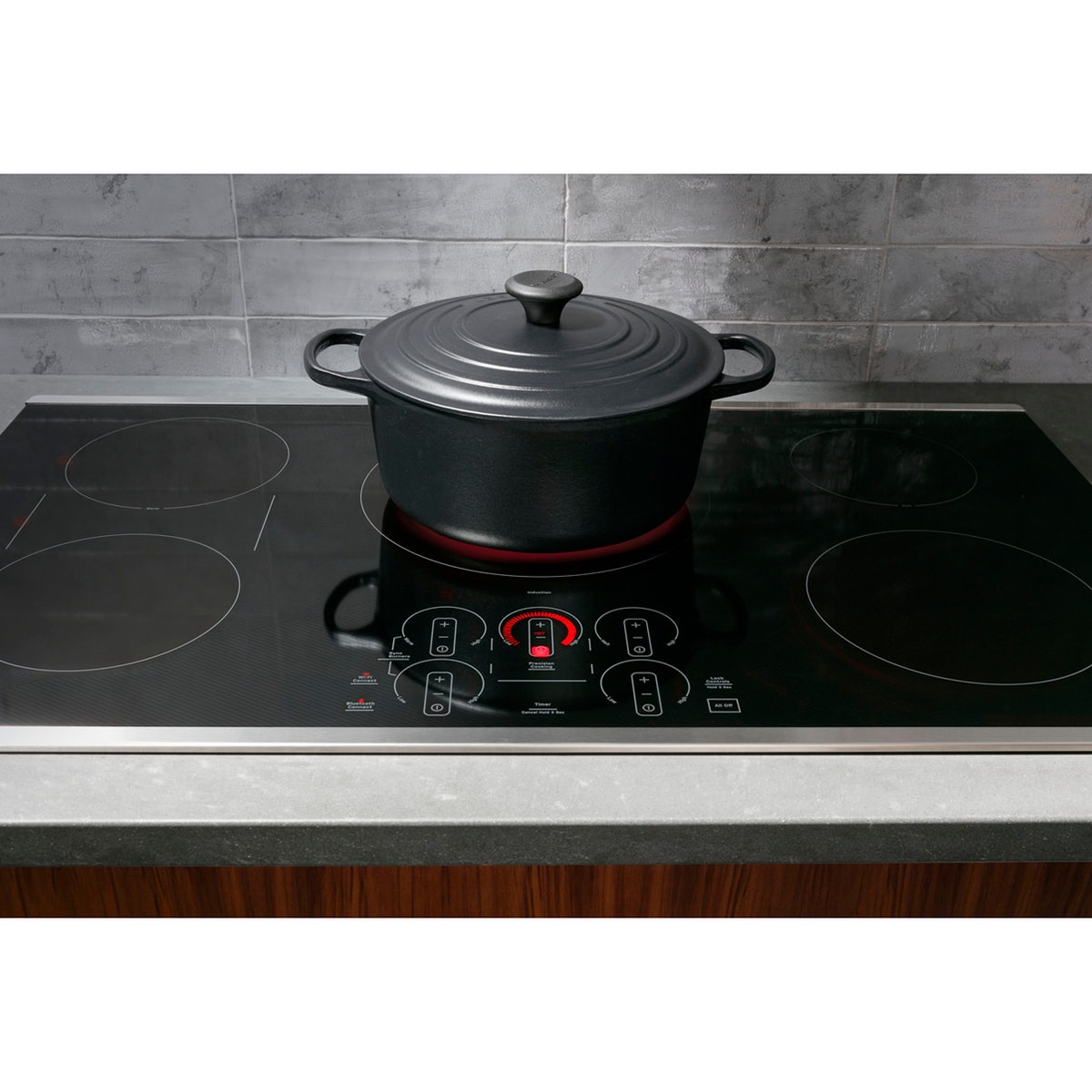 GE Profile 30 in. 4-Burner Smart Induction Cooktop with Simmer Burner & Power Burner - Black, , hires