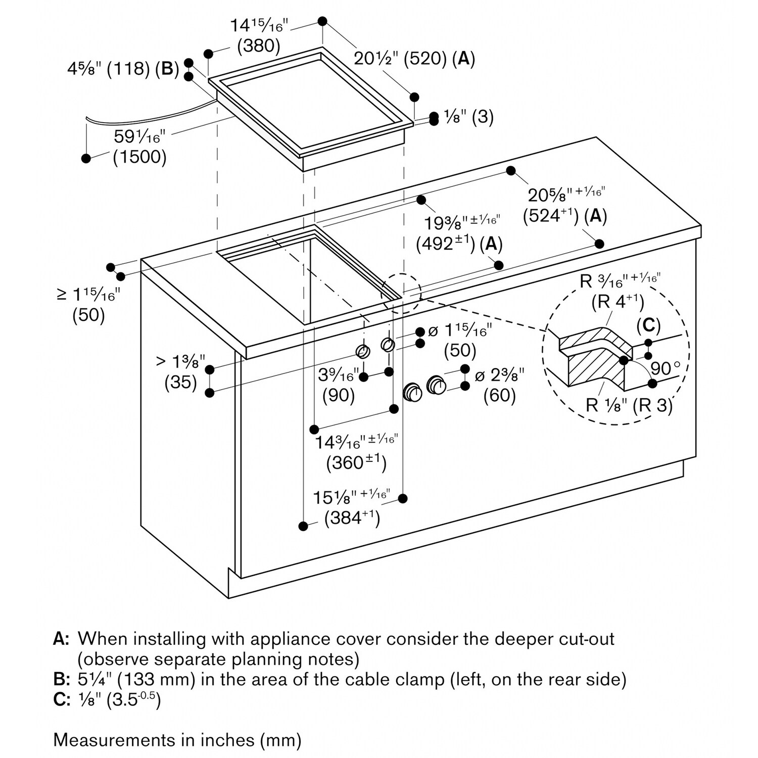 Gaggenau Vario 400 Series 15" Electric Cooktop with 2 Sealed Burners