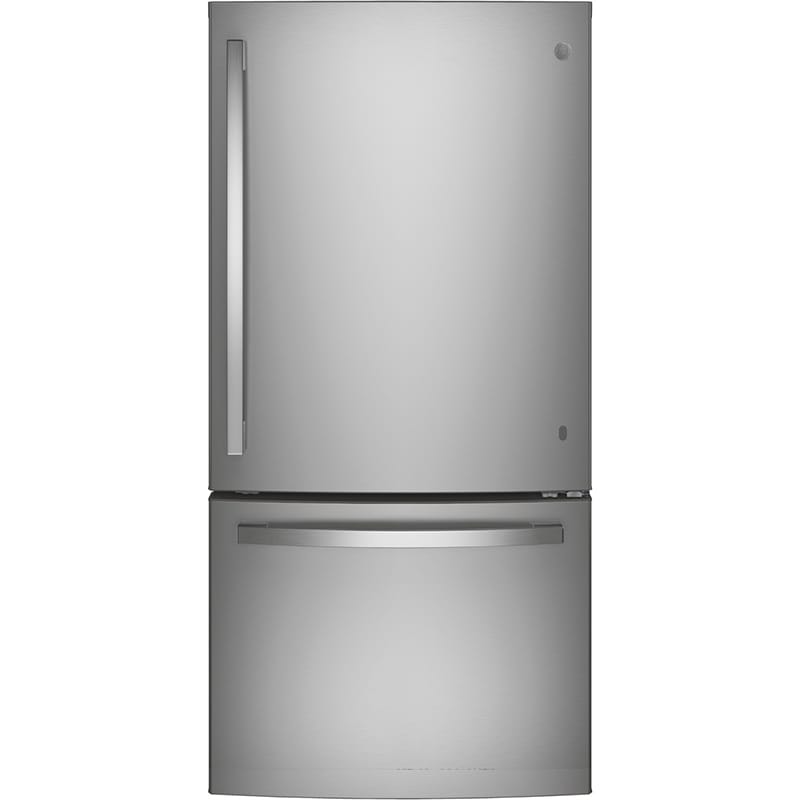 GE 33 in. 24.8 cu. ft. Bottom Freezer Refrigerator with Ice Maker - Fingerprint Resistant Stainless, , hires