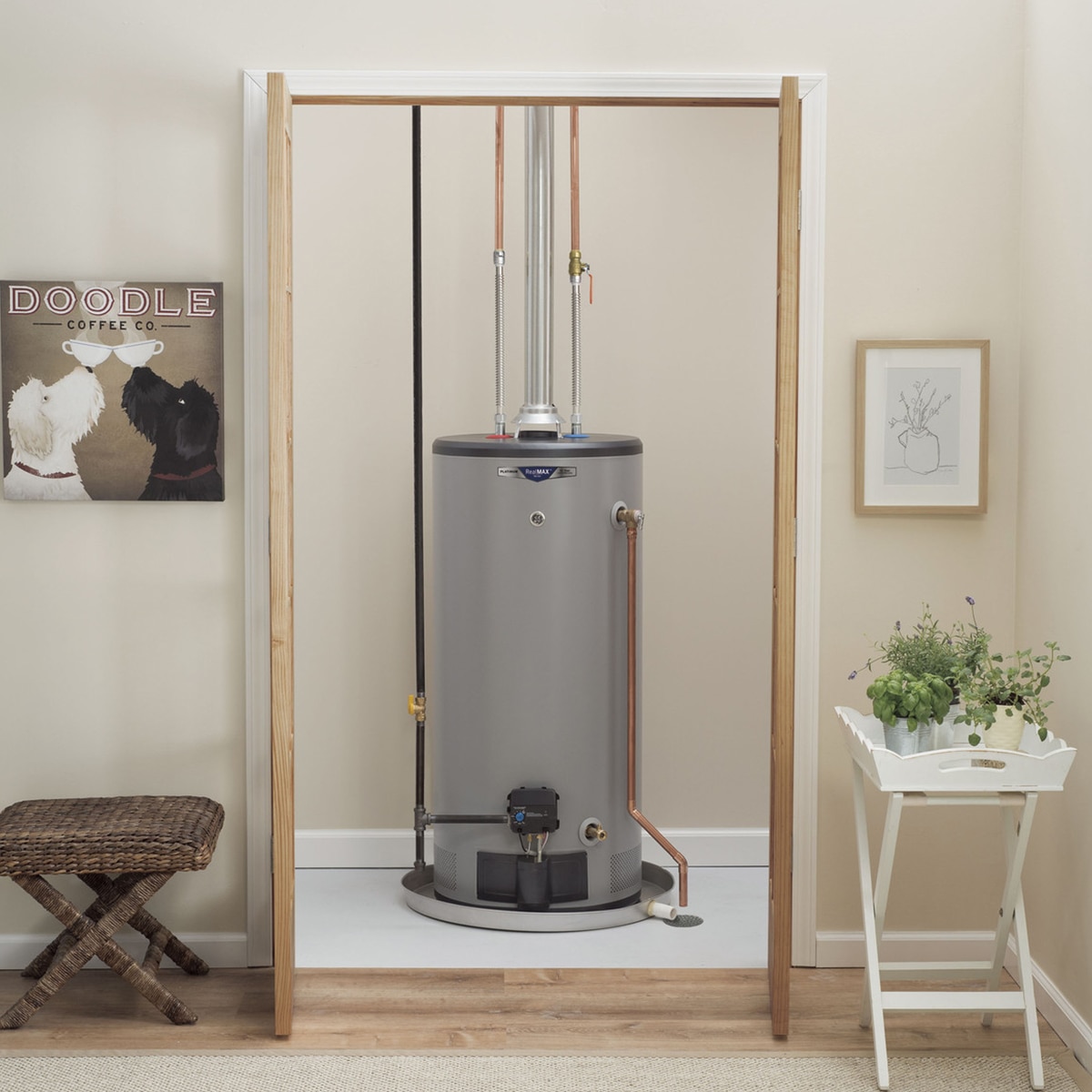 GE RealMax Platinum LP Gas 40 Gallon Short Water Heater with 12-Year Parts Warranty, , hires